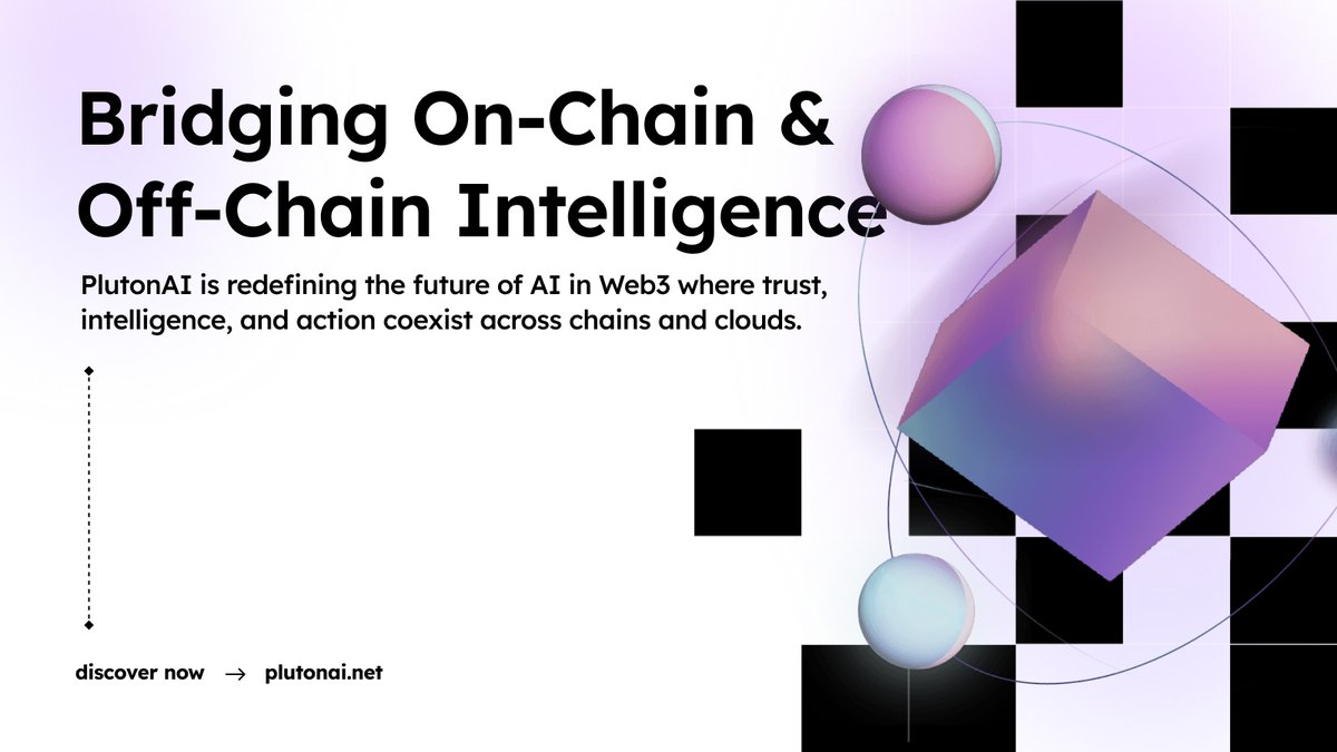 PlutonAIHQ's tweet photo. 🧠 PlutonAI: Bridging On-Chain & Off-Chain Intelligence

In the evolving world of decentralized AI, PlutonAI isn’t just another agent platform, it’s a hybrid powerhouse. By enabling on-chain + off-chain agent collaboration, PlutonAI seamlessly connects blockchain-verified actions with off-chain intelligence to deliver smarter, faster, and more secure outcomes.

💡 How it works:

On-chain agents handle transactions, governance, and token interactions with full transparency.

Off-chain agents perform computationally intensive tasks, external data analysis, and real-time decision-making.

Together, they form a feedback loop, where blockchain trust meets off-chain flexibility.

The result? A network of AI agents that can:

Execute complex DeFi strategies autonomously

Integrate real-world data without compromising decentralization

Scale AI-driven workflows with verifiable accountability

PlutonAI is redefining the future of AI in Web3 where trust, intelligence, and action coexist across chains and clouds.

#PlutonAI #Web3AI #DeFi #OnChainAI #OffChainAI #AgentCollaboration