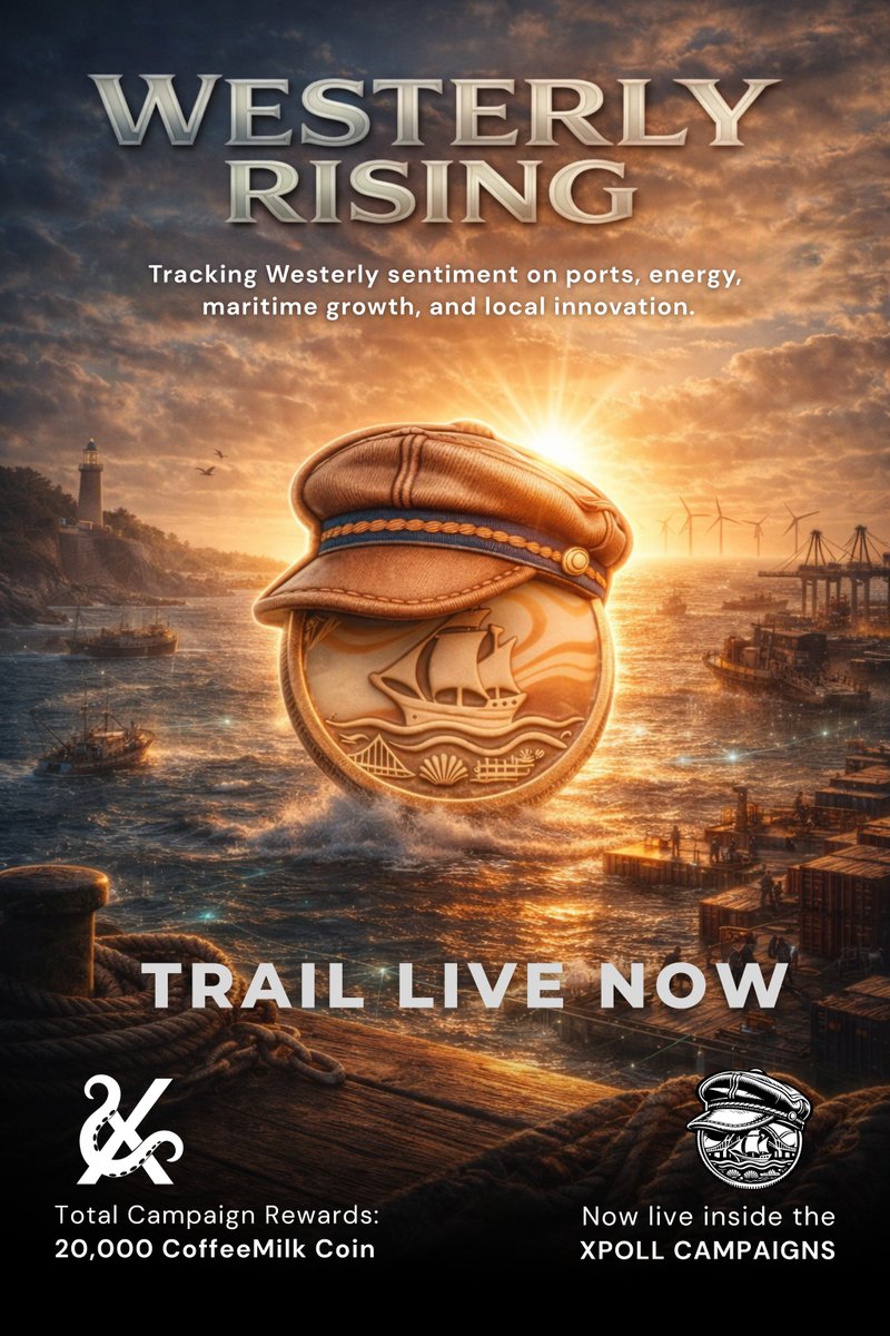 xpollplatform's tweet photo. Westerly Rising is live, and the signal around ports, energy, and maritime growth is building fast.

What’s happening on the coast today could define the region’s next chapter, and this trail puts that momentum in motion.

Join now: https://t.co/z6zGE2zrxw

#XPOLL #MaritimeGrowth #LocalInnovation #WesterlyRising #CoffeeMilkCoin
