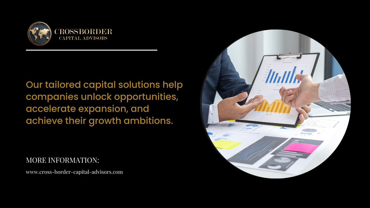 cbc_advisors's tweet photo. Fuel your growth with the right capital.

From raising equity to securing debt financing, we connect businesses with the right funding partners that align with their strategy, vision, and long-term objectives. Our tailored capital solutions help companies unlock opportunities, accelerate expansion, and achieve their growth ambitions.

#CapitalRaising #BusinessGrowth #DebtFinancing #EquityFunding #InvestmentAdvisory #CBC_advisors