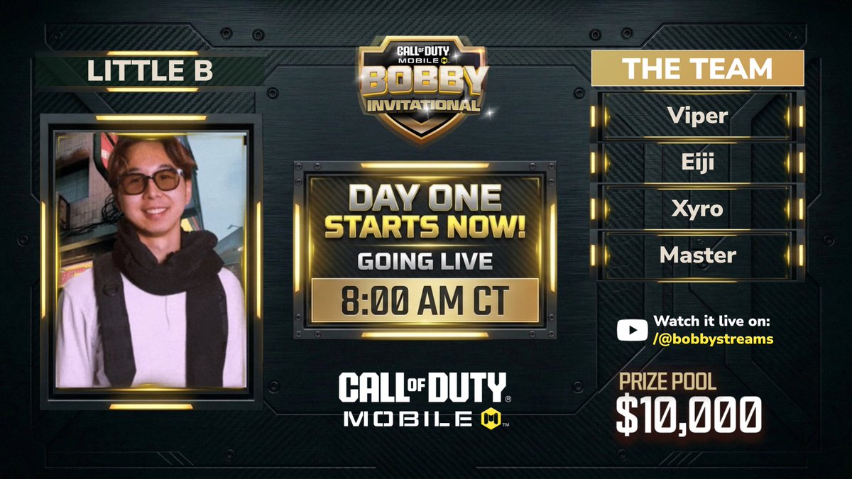 XyroTheGod's tweet photo. Lessgooo! Locked in and ready to get that W🔥 @RealBobbyPlays  

#CODMBobbyInvitational #AMPd #PlayCODMobile https://t.co/PVRvhFRZc6