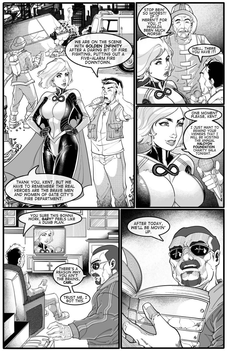 TeamLadyValian1's tweet photo. Golden Infinity - Issue 1 is now free!  In partnership with Bloomin Faeries!  Auroelia Halcyon is Golden Infinity, a pure superheroine, and Gary is a con-man with impure thoughts...  #bodyswap https://t.co/mhBXdEu6ik 

Join the patreon https://t.co/QNdEbRSeDZ with code IDES https://t.co/93cqQ9WfLC