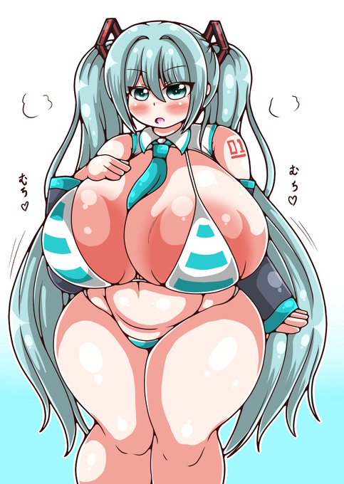 (R-18再掲)ミクの日なので以前描いたでかいミク再掲…。