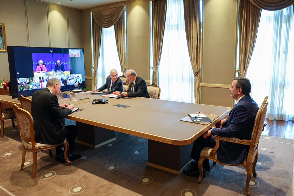 Yayılma riski giderek artan savaşın etkilerini değerlendirmek ve saldırıların sona ermesine yönelik çalışmaları gözden geçirmek amacıyla, Avrupa Birliği Konseyi Başkanı Sayın Antonio Costa ve Avrupa Komisyonu Başkanı Sayın Ursula von der Leyen’in ev sahipliğinde düzenlenen