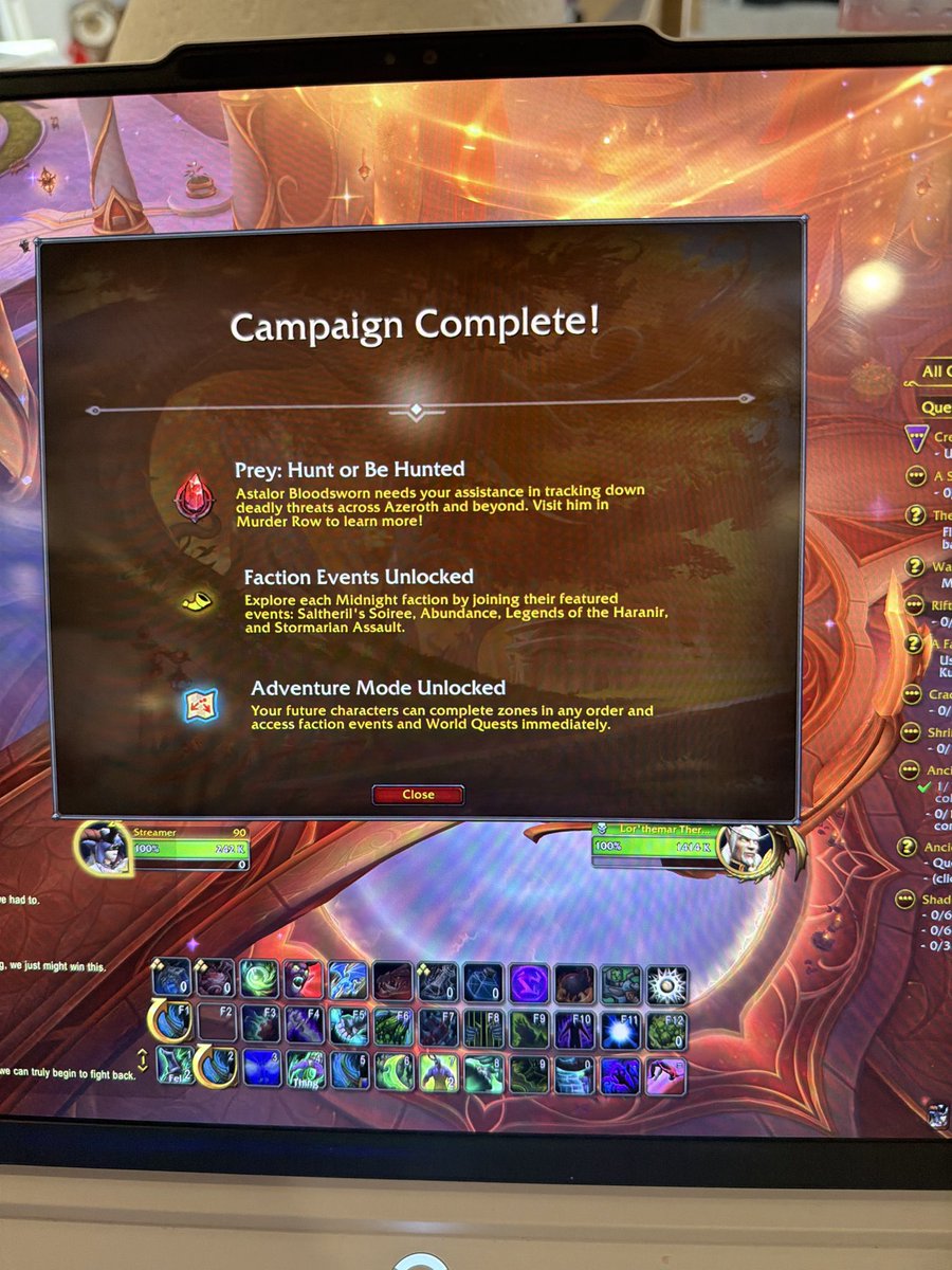 I want to clarify that it’s the first campaign I’ve completed because I ...