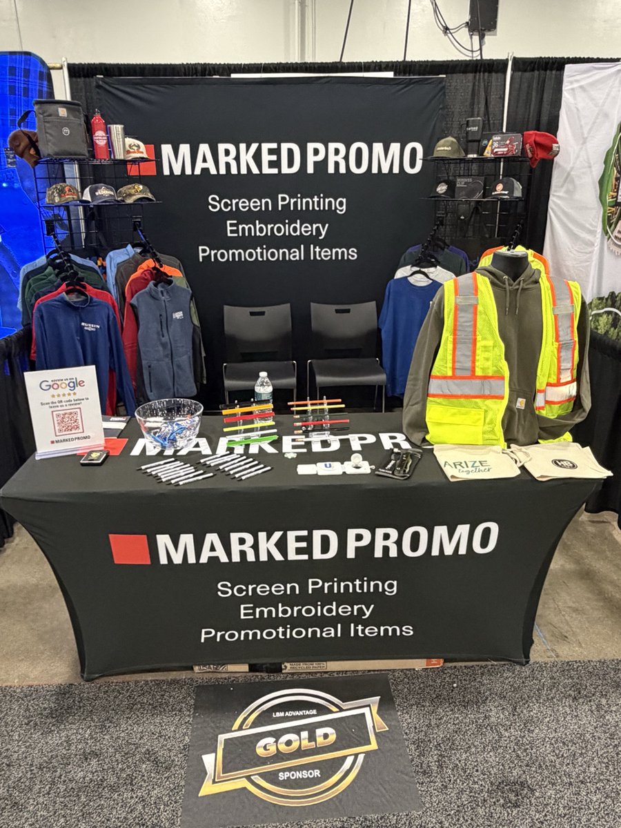 markedpromo's tweet photo. Just wrapped up a great few days at the LBM Advantage Show.

Thanks to everyone who stopped by the Marked Promo booth to connect. We love helping businesses simplify branded apparel and promotional products.

Screen Printing | Embroidery | Promotional Items
#TradeShow https://t.co/6nXUuQl1R6