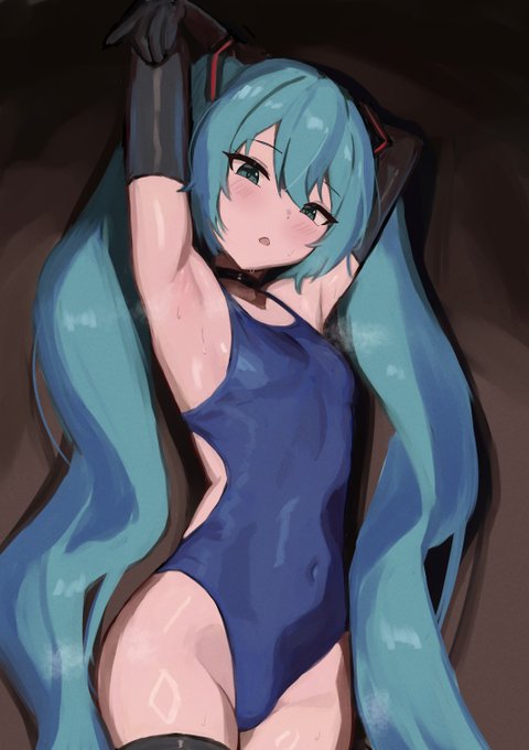 競泳水着ミクさん