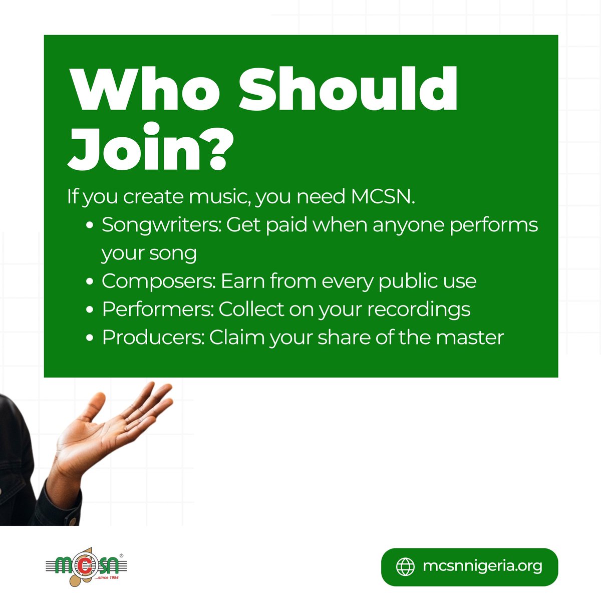Musical Copyright Society Nigeria (MCSN) tweet media