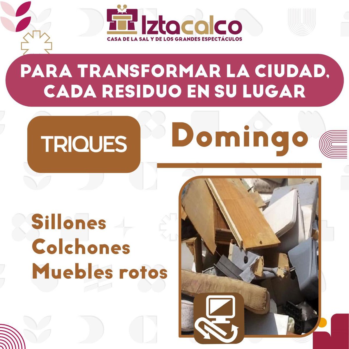 IztacalcoAl's tweet image. Cada residuo en su lugar. ♻️

Con pequeñas acciones construimos una comunidad más limpia y responsable.

Sigamos avanzando juntos hacia #BasuraCero. 🌱