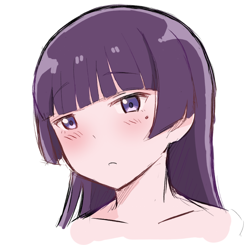 #俺妹　#黒猫　
お顔の作画いつもブレるけど、自分の手癖とか好みとか、過去絵のいいと思ったところをふまえるとこんな感じなのかな