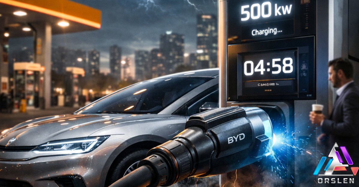 ORSLENbyRSL's tweet photo. ⚡ The EV problem might have just died.

For years people said:
“EVs are great… but charging takes too long.”

That argument is collapsing.

@BYDGlobal’s new Blade Battery 2.0 can charge:
• 10% → 70% in ~5 minutes
• 10% → 97% in under 9 minutes
• Up to ~1000 km range

That’s not EV-fast.

That’s petrol-station fast.

But speed isn’t the real mind-blowing part.

The biggest fear around EVs has always been battery fires.

Traditional batteries (like NCM packs) can go into thermal runaway.

One cell overheats → chain reaction → the entire battery ignites.

Now here’s the crazy test.

BYD hammered a nail through their Blade Battery.

No explosion.
No fire.
Just smoke.

Why?

Because the innovation isn’t just chemistry.

It’s architecture.

Instead of many small cells with gaps, blade-shaped cells are packed tightly like books on a shelf.

Better structure.
Better cooling.
Better safety.

When charging becomes petrol-station fast AND batteries stop catching fire…

The real question isn’t:
“Will EVs replace petrol cars?”

It’s:
How fast will the old system disappear?

At ORSLEN, we watch these technological inflection points closely.

Because the future rarely arrives slowly.

It arrives all at once.

#EV #BYD #BladeBattery #EnergyTransition #FutureTech #ORSLEN