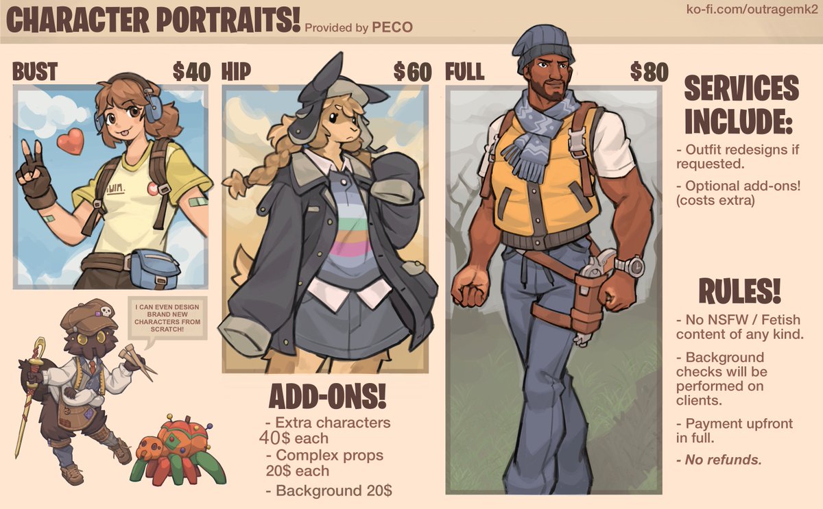 COMMISSIONS ARE OPEN! 3 Slots are available. DM me for more information!

ko-fi.com/outragemk2