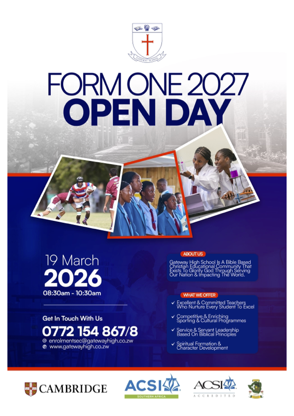 AcsiZimbabwe's tweet photo. Join internationally accredited Gateway High School for their upcoming Open Day.

The school years shape so much of who a child becomes. In today’s fast-changing world, Christian education and the parent–school partnership play a vital role in forming what truly matters.
#acsi https://t.co/kJDN8SkOUl
