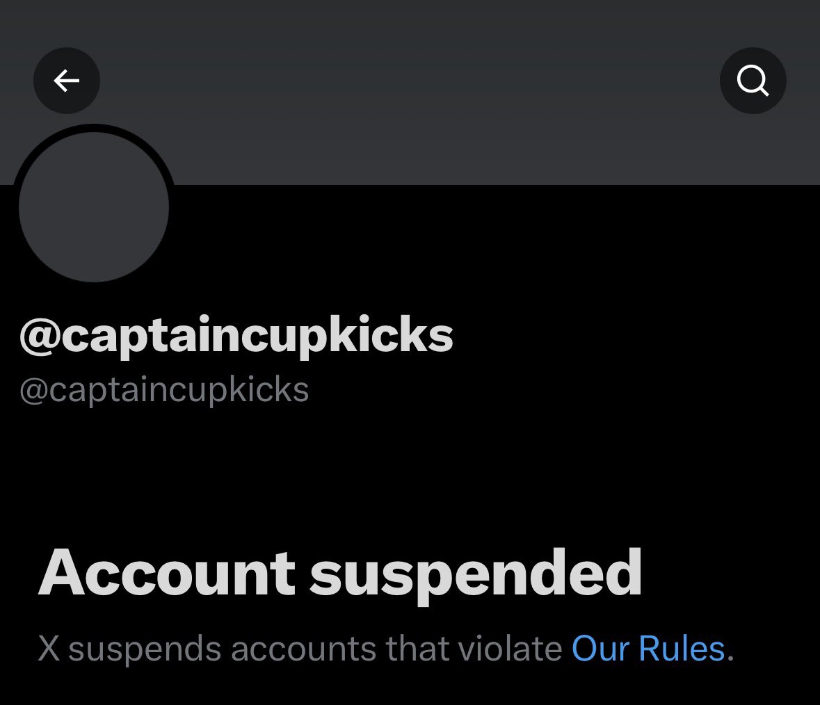 They got me 💔

Unfortunately, <a href="/captaincupkicks/">Jack (-_•)</a> was just suspended for copyright and it doesn’t seem like I’ll be able to get it back anytime soon. I’m devastated, but it’ll take a lot more than that to kill me 

Please RT to help me find everyone!!