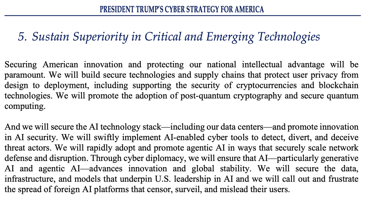 The US Government will adopt <a href="/hedera/">Hedera</a> in my opinion. Its best in class with its hashgraph. $HBAR