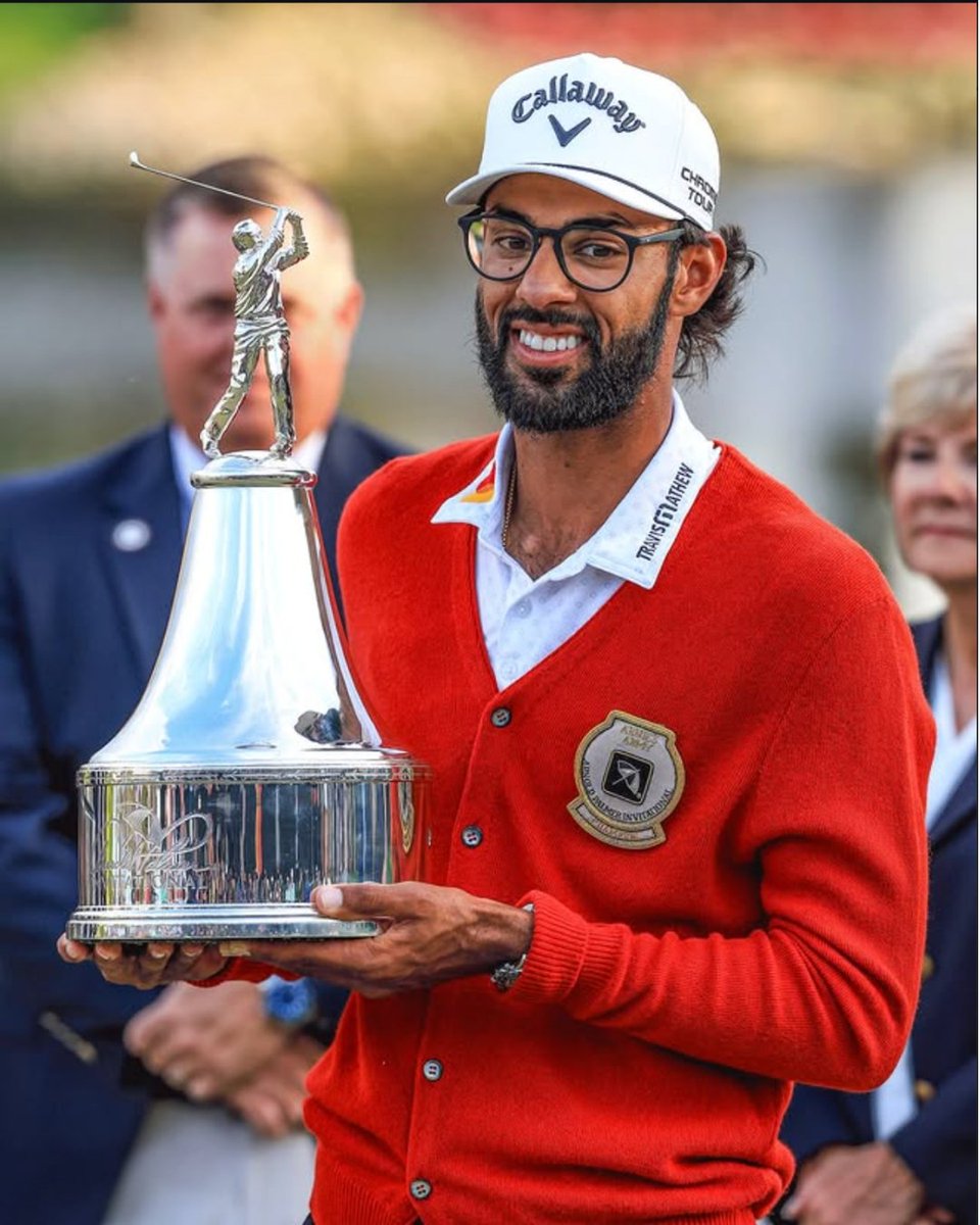 HaasiniKollu's tweet photo. Akshay Bhatia makes history at Bay Hill!

Akshay Bhatia captures the title at the prestigious 2026 Arnold Palmer Invitational.

A signature win at Bay Hill and a signature piece for the wardrobe-one of the most unique prizes in golf, and it’s not available at retail. https://t.co/AWfIYs0jn9