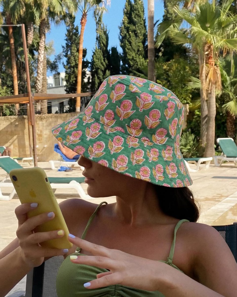 SinghvisInc's tweet image. Spring is back and the Bucket Hats are out again. 🌸☀️ 

#singhvis #buckethat #blockprint #spring2026