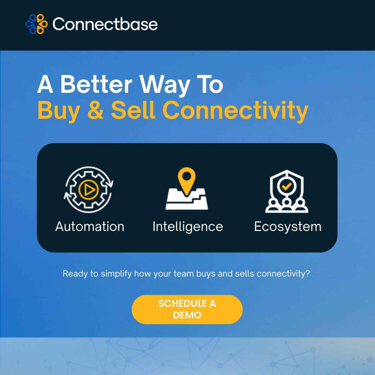 connected2fiber's tweet image. Imagine buying and selling connectivity with address validation, real on/off-net visibility, digitized workflows, APIs that fit your stack, and a single source of truth. with 2.7B+ global locations, #Connectbase helps you qualify faster and scale with confidence. #LocationTruth