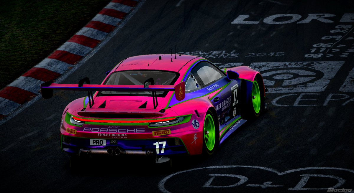 badkobf12956's tweet photo. 趣味悪いVIOLET DRAGON Racing Team @vdend5 のリバリー作らされました（定期）#iracing https://t.co/KslfTarU0e