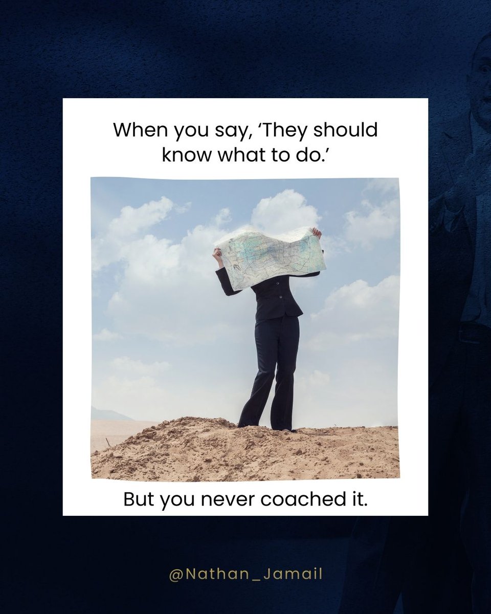 Assumptions are the enemy of execution.
Clarity is leadership.

If results are inconsistent, start with your communication and your coaching.

#LeadershipTruth #CoachDown #SalesLeadership