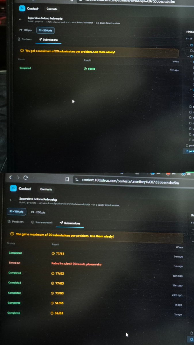 omm_0405's tweet photo. 1st project: 77/82 test cases passed
2nd project: 65/65 test cases passed
@kirat_tw @100xDevs https://t.co/qV5WoUoJpK