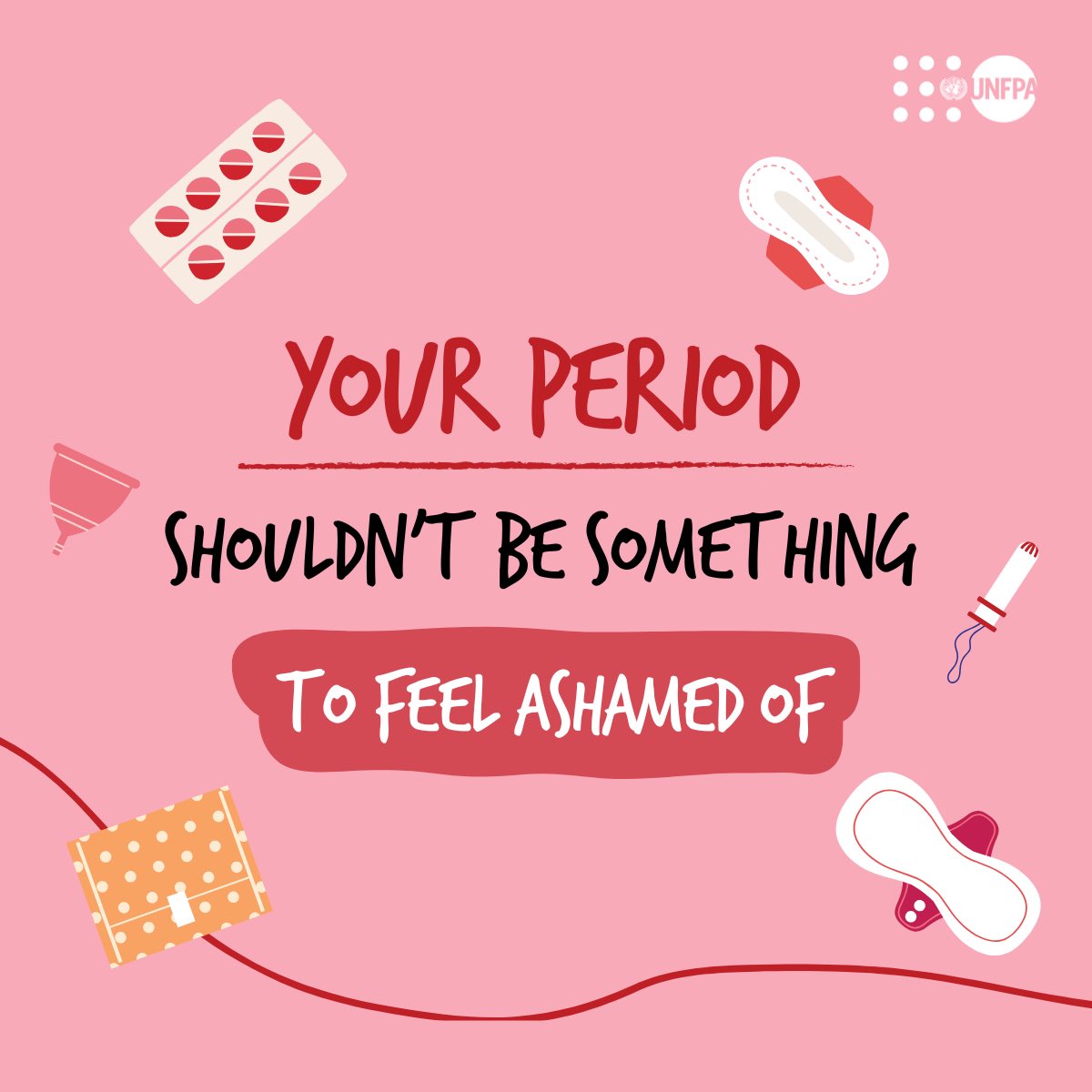 UNFPAUganda's tweet image. Have you ever had to hide your period? 🤔

For millions of girls and women, menstruation is still surrounded by stigma and shame.
No one should skip school, work, or feel embarrassed.
Let’s break the silence.
#BreakTheStigma #MenstrualHygiene