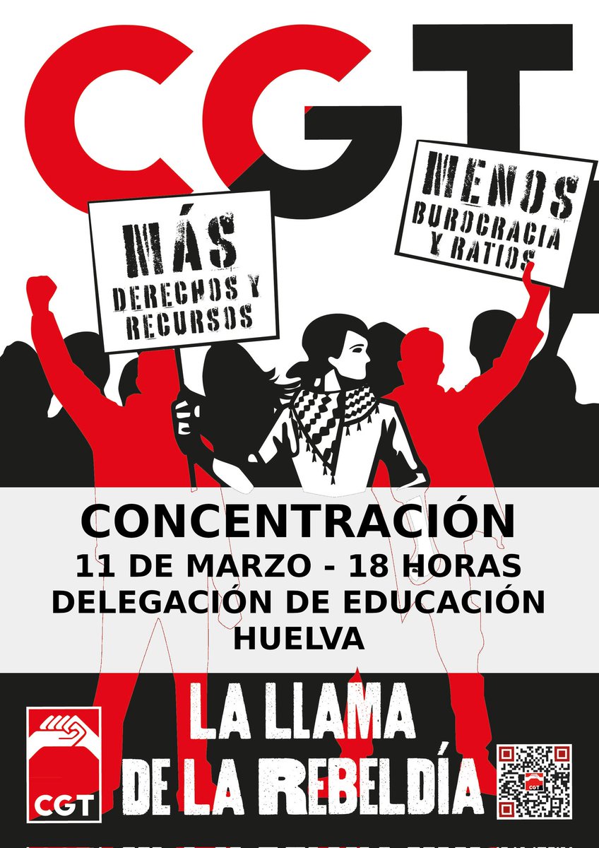 CgtEduHuelva's tweet image. Éste miércoles #Huelva concentración x la #EscuelaPública
#Calidad
#DineroPúblicoParaLaPública 
#MenosRatios
#MásRecursos
#MenosBurocracia
#MásDerechos
#estabilidadInterina
#FpDualEsPrivatizar
#FPPúblicaYSocial #FPBEspecífica

18 horas
Delegación de Educación
#LaLlamaDeLaRebeldía