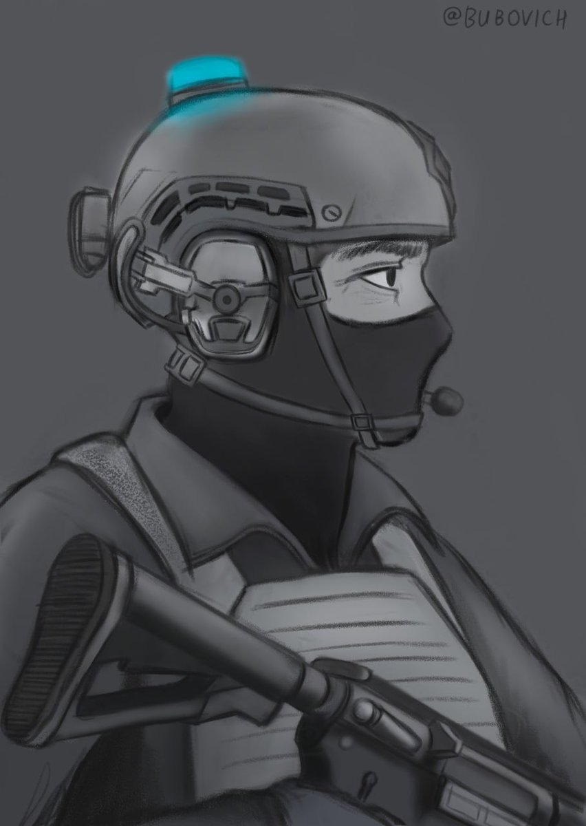 Bub0v1ch's tweet photo. Officer’s sketch 

#VOIDinteractive #gameart #readyornot
#SWAT #fanart https://t.co/3Clq7Xe4rs
