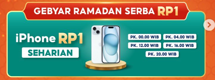 jadeniceday's tweet photo. promo puncak ramadan di shopee bikin semua orang sibuk prepare buat war iphone 1 rupiah. cek aja jamnya di shopee supaya ngga ketinggalan #PromoPuncakShopee9Maret https://t.co/avlEQAmzes
