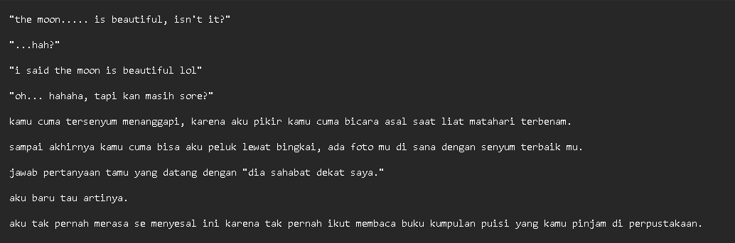 "the moon is beautiful, isn''t it?" | jemraen drabble