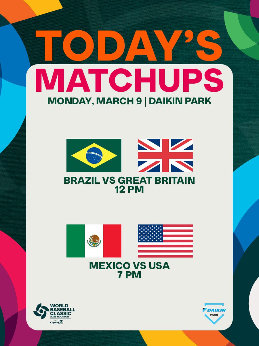 Big day at the ballpark for @wbcbaseball! This is what we’ve got today. 

Check out this link for more: Astros.com/wbc