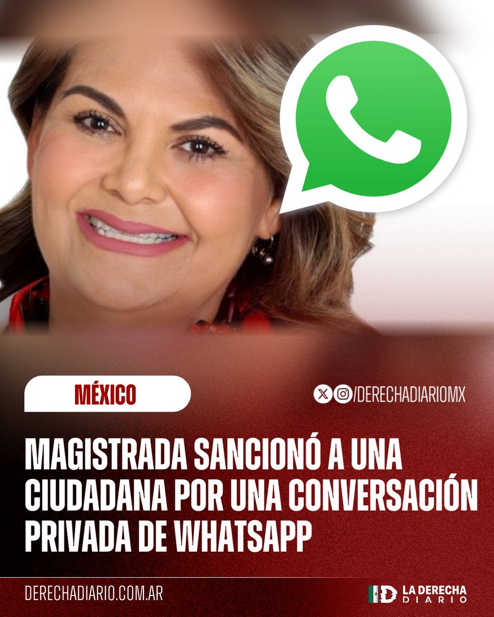 🚨🇲🇽 | SENTANDO UN MAL PRECEDENTE: La magistrada presidente de la Sala Regional Guadalajara del TEPJF, Rebeca Barrera Amador, sancionó a una ciudadana sinaloense por "violencia política de género" usando pantallazos de una conversación privada de WhatsApp como evidencia.