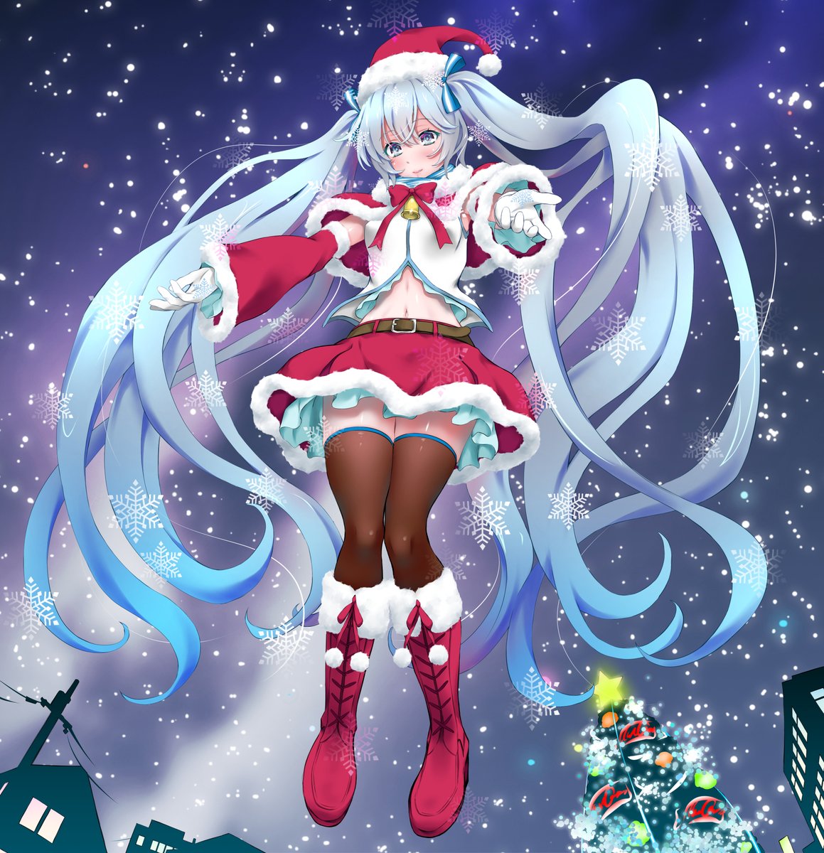 そうかミクの日か。最近描いた雪ミクさんなど 