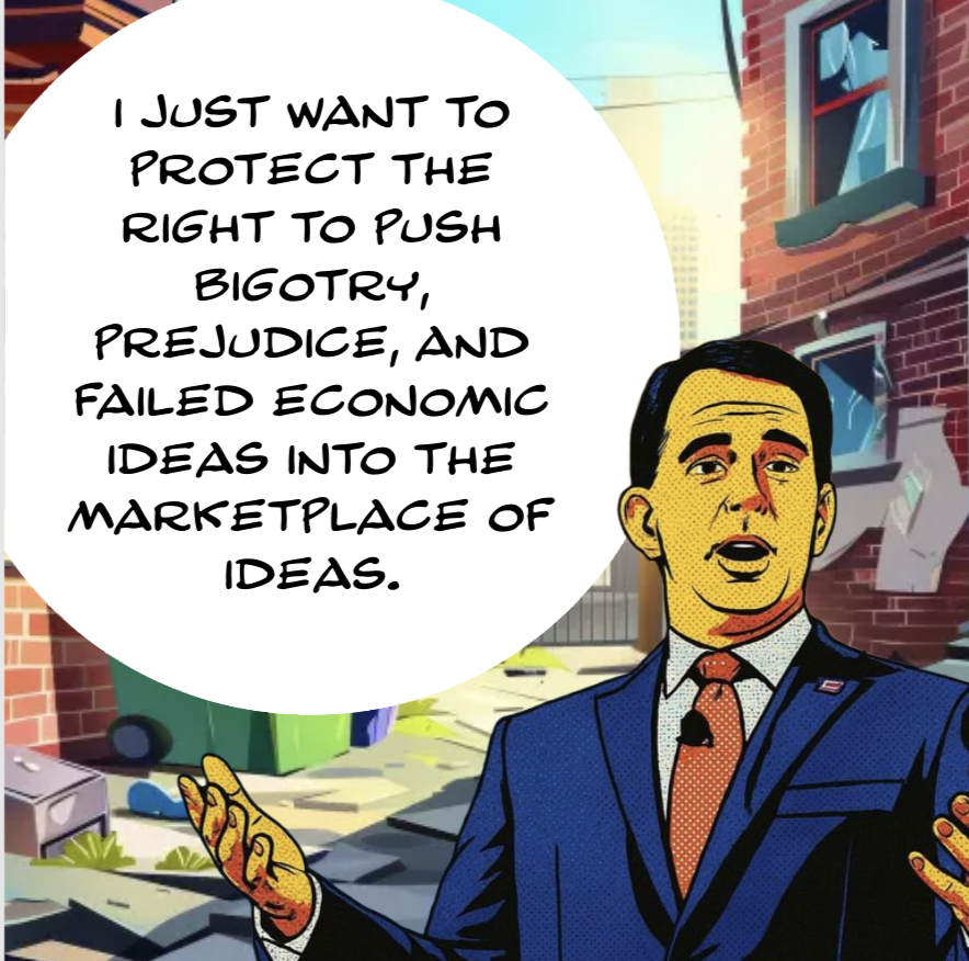 jnorcr's tweet photo. Scott Walker vs. The Marketplace of Ideas
-------
#BadIdeas #Neoliberalism https://t.co/XGsYhPVFbb