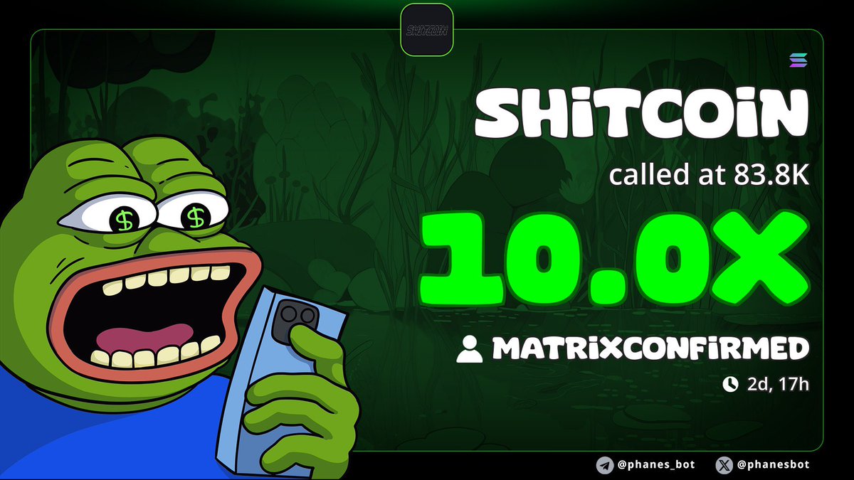 shit morning fam or just gm lol 
 
$shitcoin is looking so good here.

went x10 from the dip and the team is still grinding hard. so far from what i’ve heard they spent over $70k on socials. also multimillion dev behind

worth taking a look in my opinion - one of the more