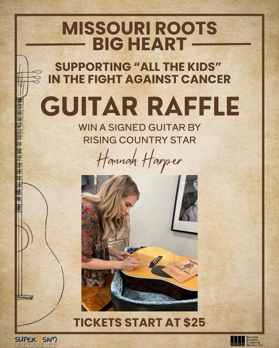 Rising Country Star Hannah Harper, Super Sam Foundation and KRYH Unite for Martin Guitar Raffle to Fight Childhood Cancer kryhlaw.com/rising-country…