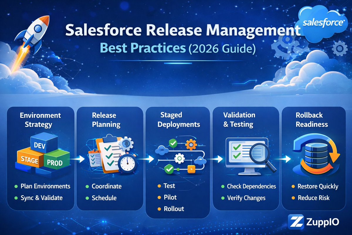 Deployments move metadata.

Releases affect the system.Without proper coordination teams face:
⚠ automation conflicts
⚠ integration failures
⚠ unstable productionGuide 👇
 zupp.io/blog/salesforc…