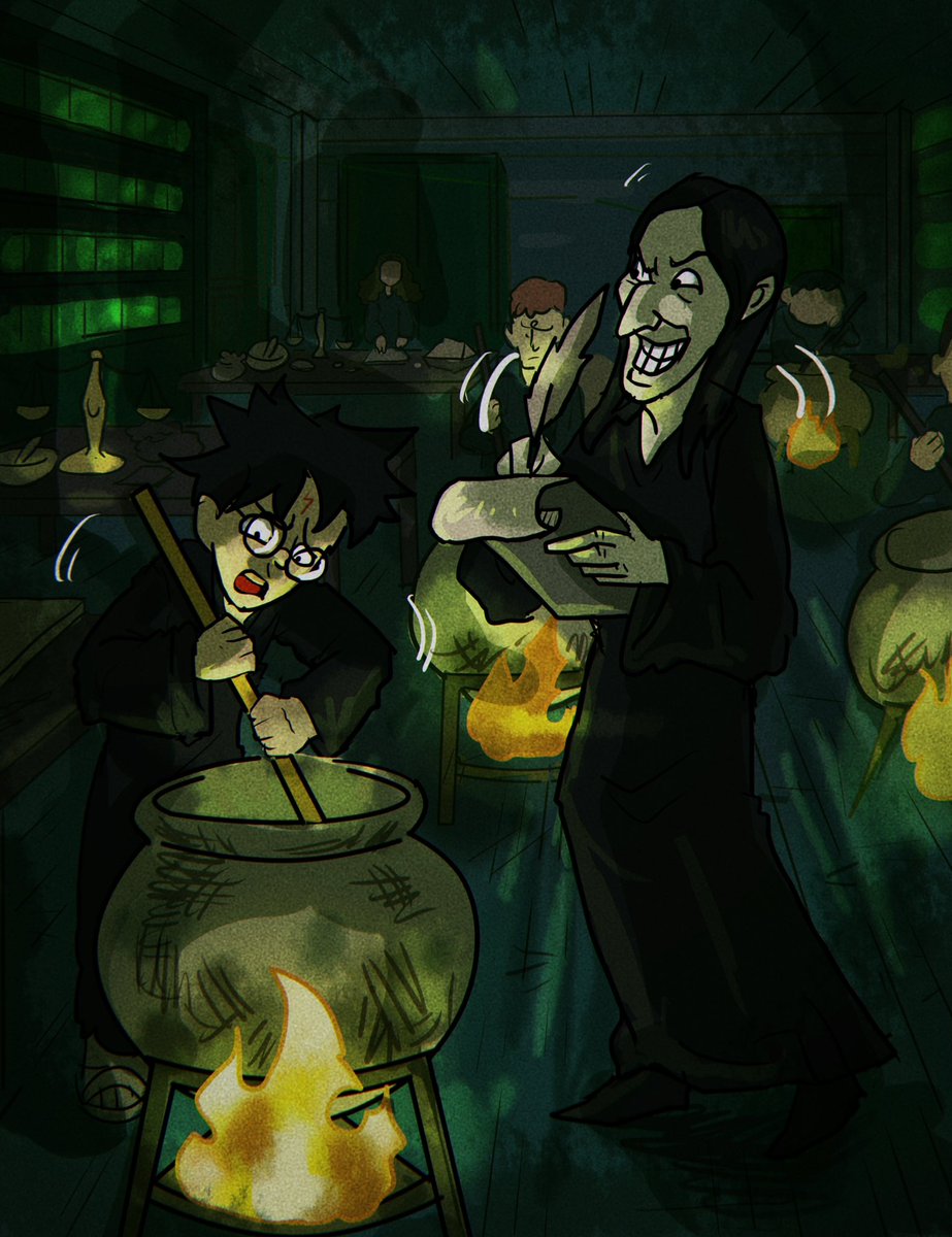 ในตอนบ่าย พวกเด็ก ๆ ต้องสอบวิชาปรุงยา ซึ่งล้มเหลวอย่างไม่เป็นท่า แฮร์รี่พยายามเท่าที่จะทำได้ แต่เขาก็ไม่สามารถเคี่ยวตัวยาจิตสับสนให้ข้นขึ้นได้ สเนปยืนดูอยู่อย่างสะใจที่ได้แก้แค้น เขาเขียนอะไรยุกยิกที่ดูคลับคล้ายคลับคลาเหมือนเลขศูนย์ลงบนกระดาษของแฮร์รี่ก่อนจะเดินจากไป