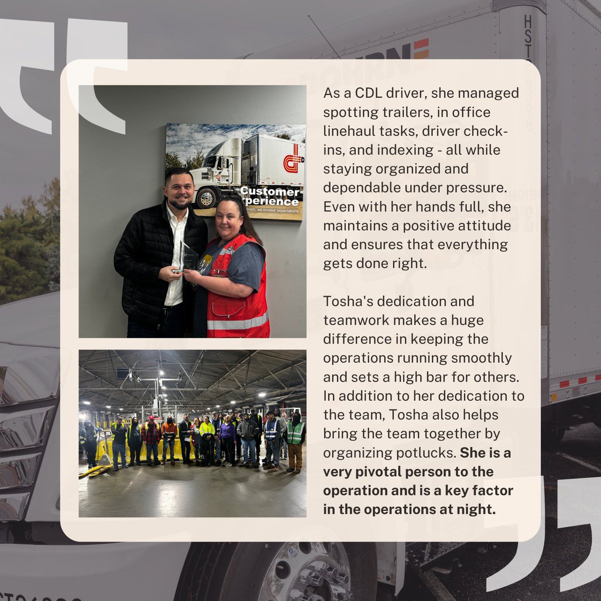 Women History Month &amp; Outstanding Recognition Winner, Tosha Swink

Tosha is also one of our Outstanding Performer 2025 Q4 winners! A big thank you to Tosha for being a star team player, your effort to keep the team engaged and supported does not go unnoticed!