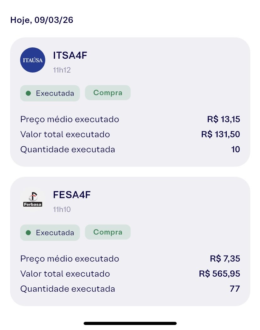 Adrianocripto18's tweet photo. Sigo aportando em #ITSA4 e #FESA4 🌱

#investimentos #Dividendos https://t.co/uk2yeCUuSk