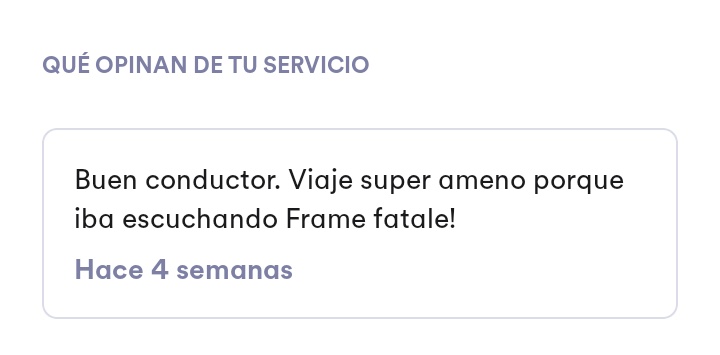 CabifyDriverArg's tweet image. Viajar conmigo es una verdadera gozada #FrameFatale
@sancalori @AxelKuschevatzk @c_rotstein