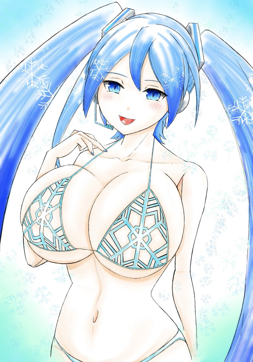 遅くなりましたが、たわわな雪ミクさん❄️
#ミクの日 