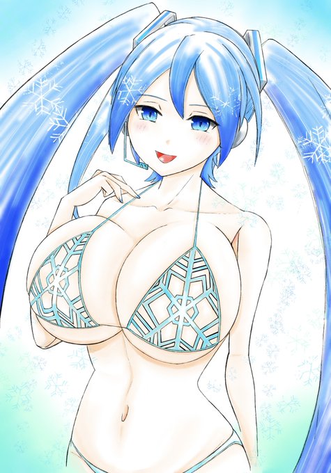 遅くなりましたが、たわわな雪ミクさん #ミクの日