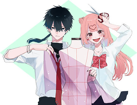 new shoujo that tells us about the youthful story between a snowy country gal and a tokyo boy who aim to win the fashion koshien (it's a competition between high school students from all over the country)

(visit f-koshien.com to see more about fashion koshien)