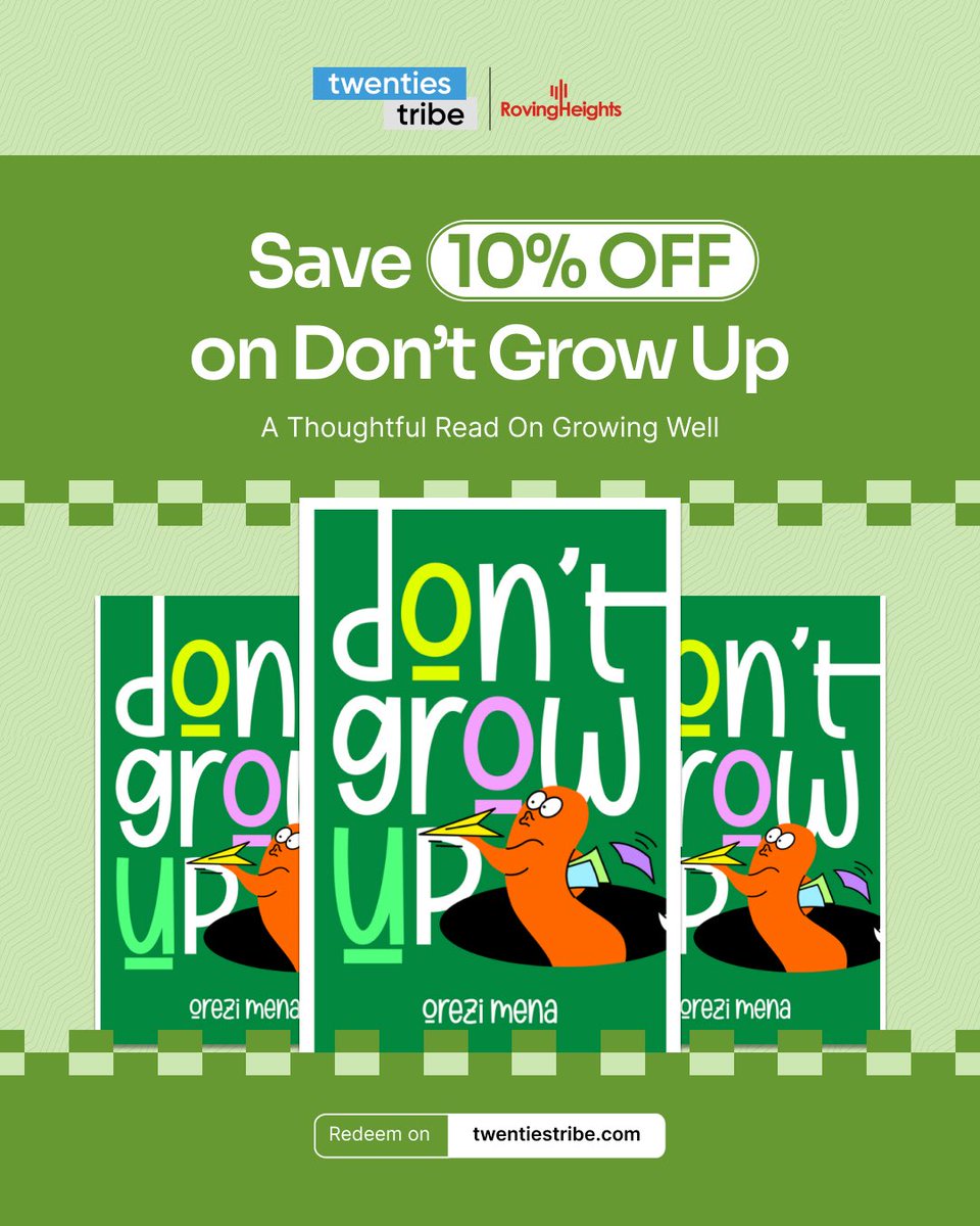 twentiestribe's tweet image. Good things cost money.
Smart people check for discounts first.

Before you pay full price anywhere, see what you can save.

Browse and redeem your discounts on
twentiestribe.com/discounts

#TwentiesTribe #SmartSpending #NaijaDeals #LagosLifestyle