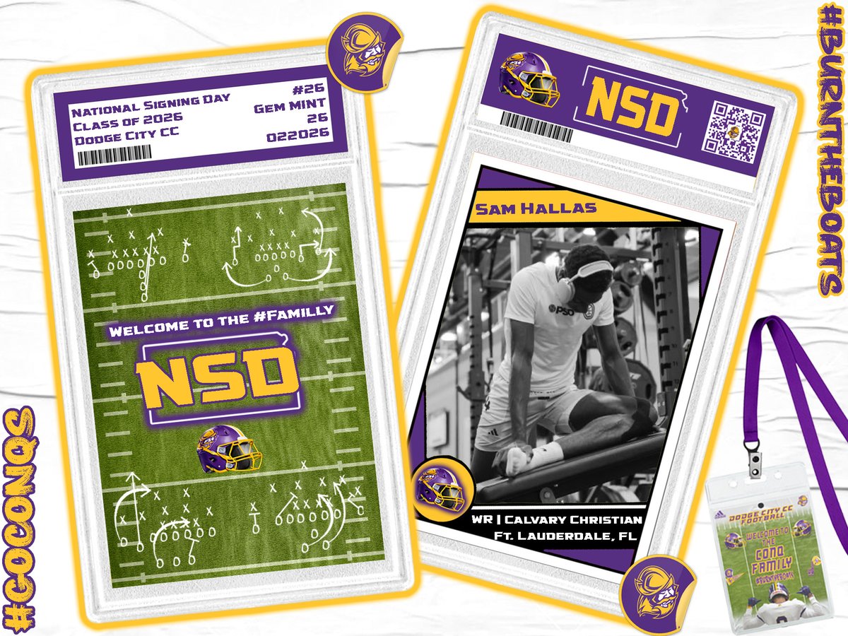 GoConqs's tweet photo. 🏈Football | #GoConqs

✅Signed....Sam Hallas - Wide Receiver - Welcome to the CONQ #FAMILLY

#BurnTheBoats #NSD26 @GoConqsFB https://t.co/sYKhdbCTpF