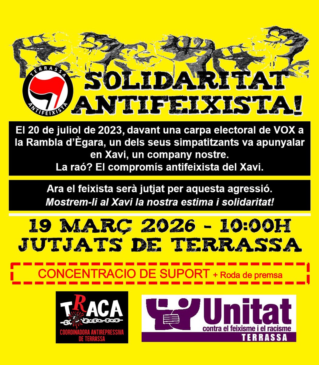 UCFR Terrassa (Unitat Contra Feixisme I Racisme) tweet media