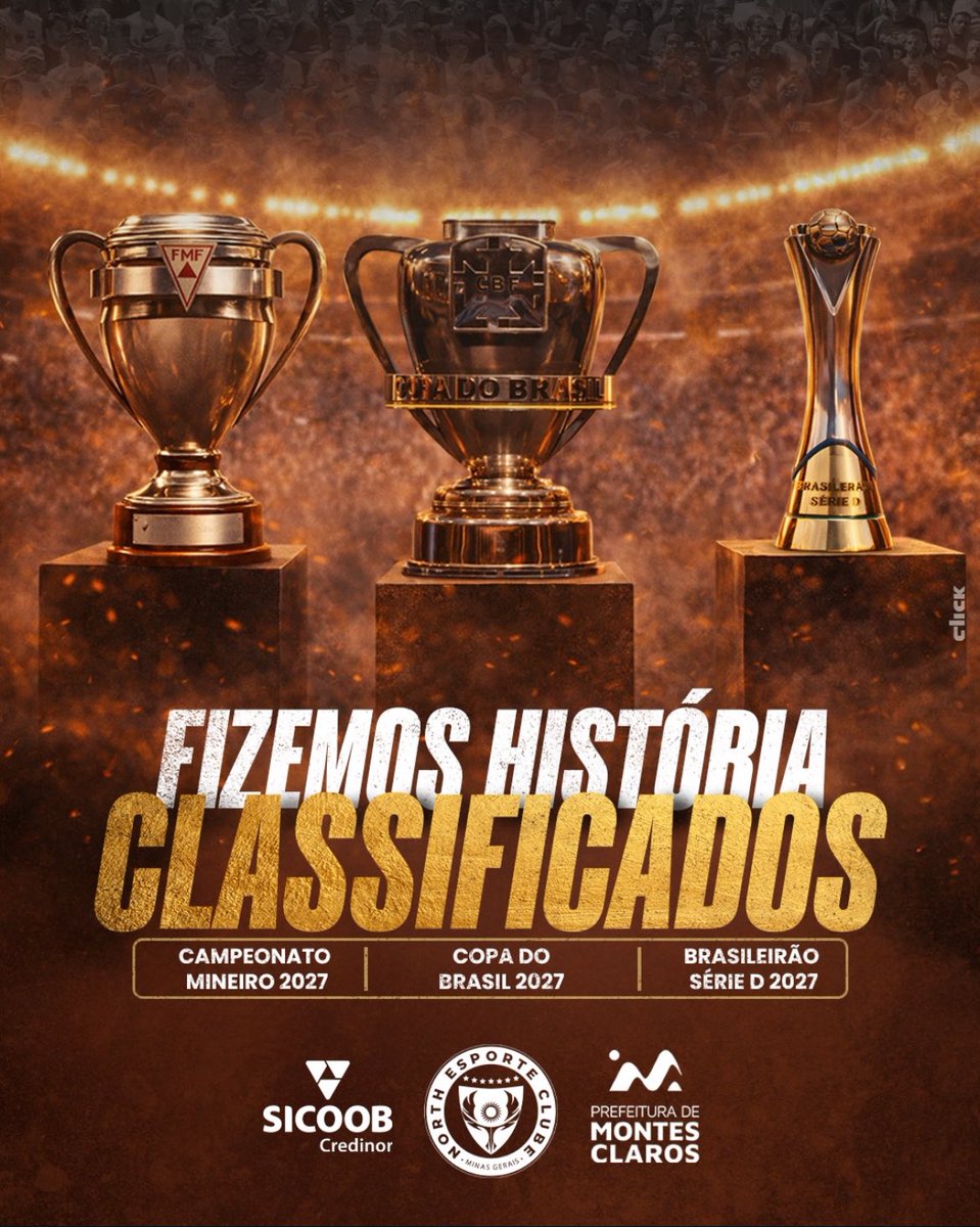 FIZEMOS HISTÓRIA.

O North avançou em um cenário onde nenhum outro clube regional havia chegado, chegamos para crescer, competir e representar Montes Claros e todo Norte de Minas.

Com trabalho, entrega e uma torcida que nunca deixou de acreditar, conquistamos algo que antes era