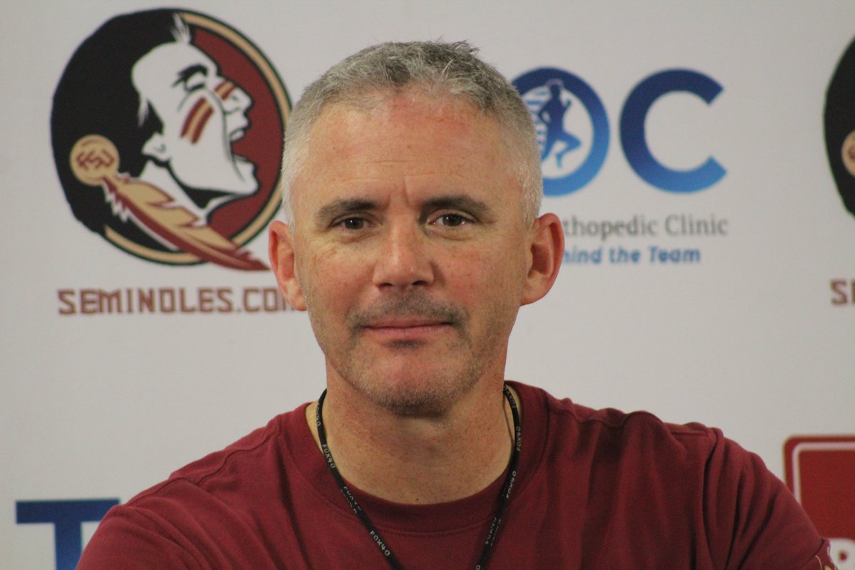 Warchant's tweet image. Mike Norvell has high praise for Freshmen WR Devin Carter after day one of spring ball:

"I thought Devin Carter looked like what I expected today... we have high expectations for him."

on3.com/boards/threads…