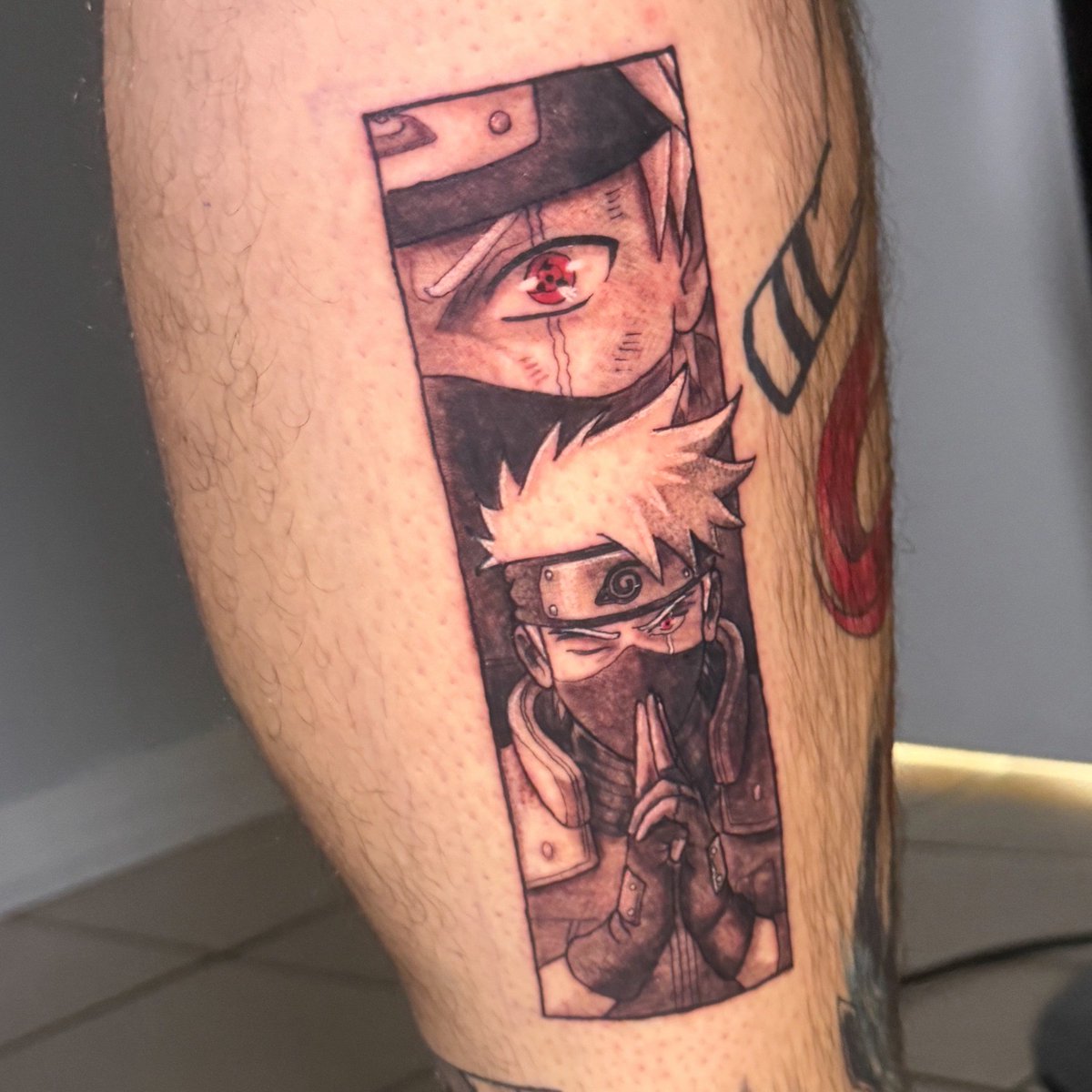 The copy ninja! #tatt #tattoos #blackandgray #anime #animetattoo