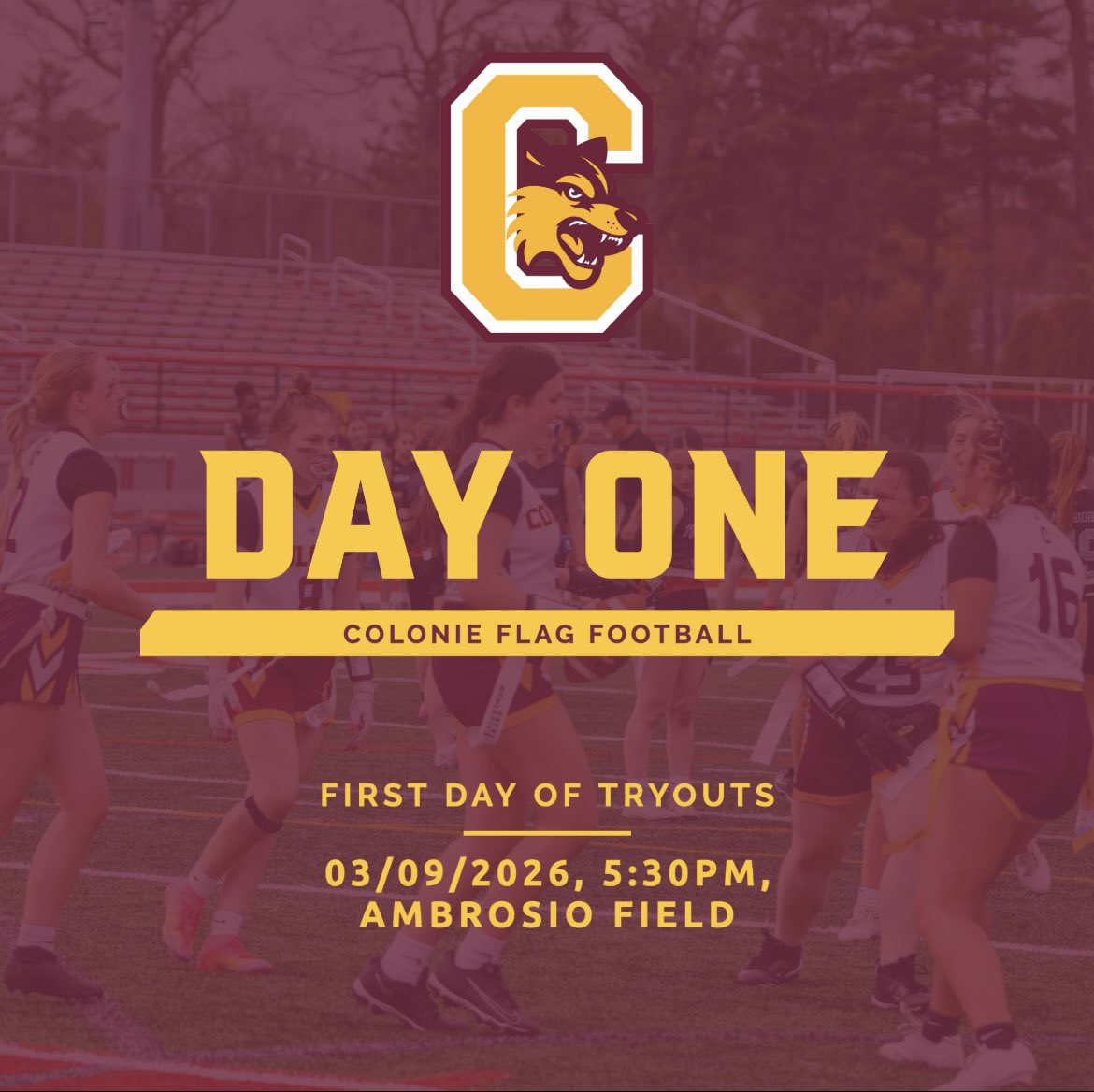 ColonieFlag's tweet photo. 2026 season starts today! Can’t wait to see what’s in store for this group of girls!

-

-

-

#Believe #RunWithThePack 🐺 https://t.co/69dk9HMLec